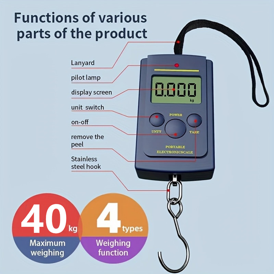 Fishing Hook - 40 kg Çok Fonksiyonlu Mini Elektronik