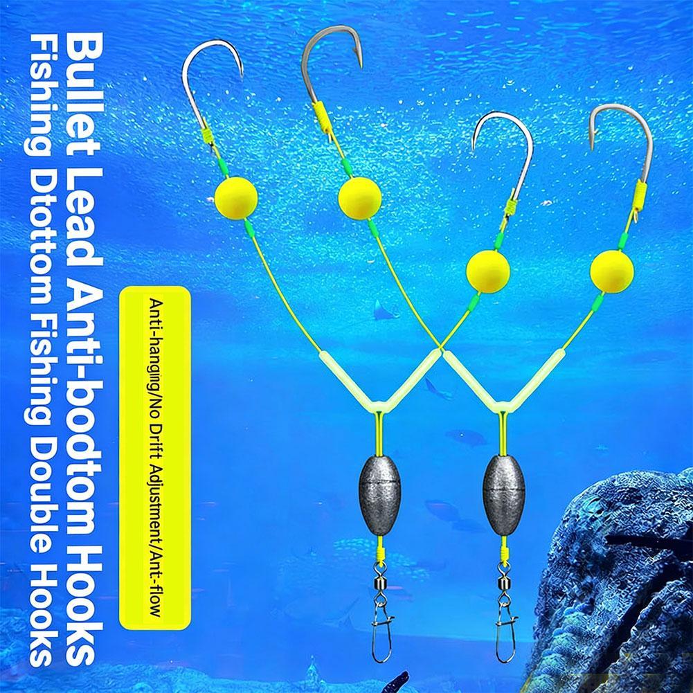Fishing Hook Weedless - Ters Çift Kancalı Olta Takımı, Takılmaz