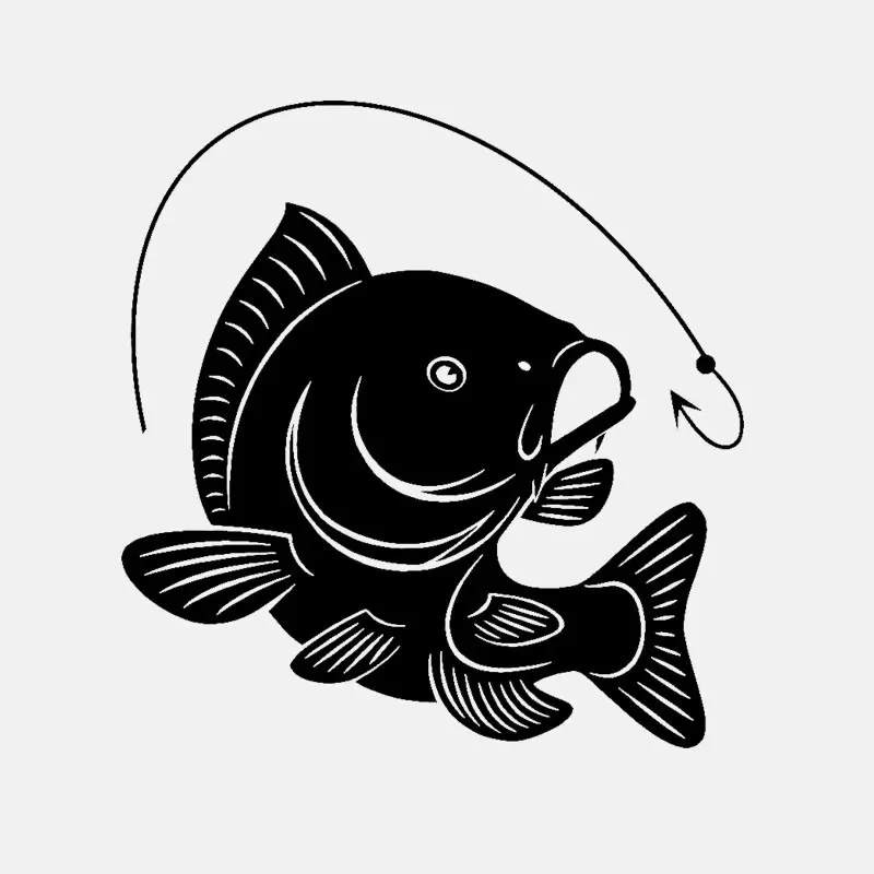 Fishing Hook - Sazan balıkçılık kanca çıkartması dekorasyon sanat