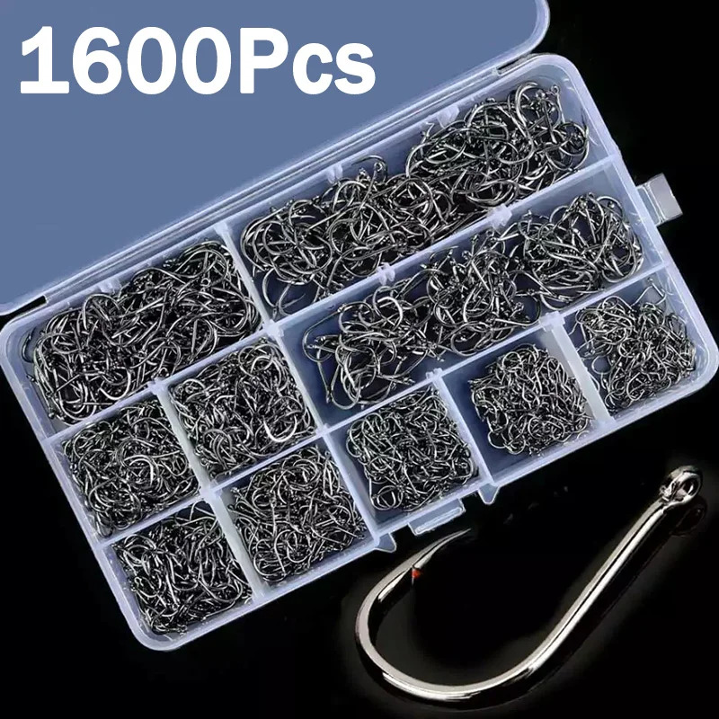 Fishing Hook Circle - 50-1600 Adet/Kutu Balıkçılık Kancaları Karbon Çelik