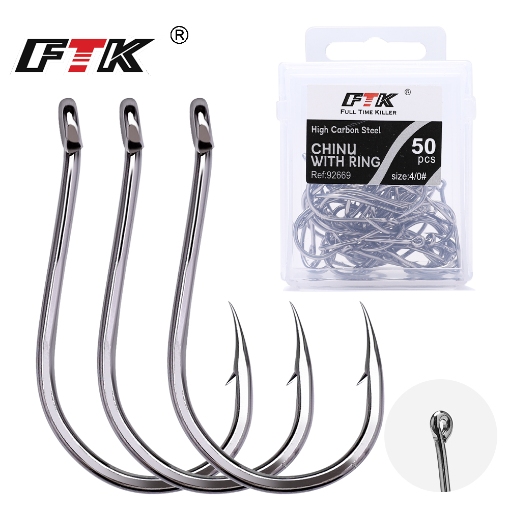 Fishing Hook Circle - FTK 50-100 adet/kutu balıkçılık kanca aksesuarları