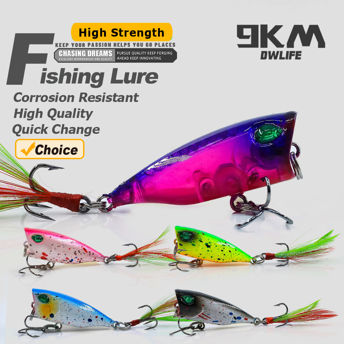 Fishing Hook Treble - Minnow Lures Popper Seti Crankbaits 4g