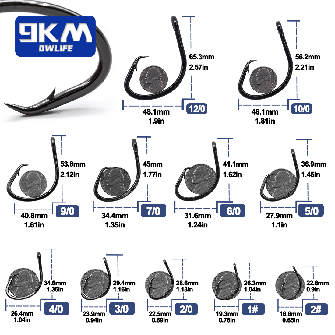 9KM Daire Kanca 25 ~ 50 Adet T - Fishing Hook Circle incelemesi ve fiyatı
