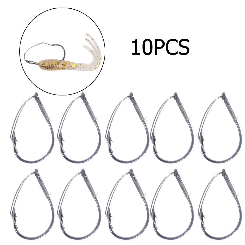 10 adet/kutu yüksek karbon çel - Fishing Hook Weedless incelemesi ve fiyatı
