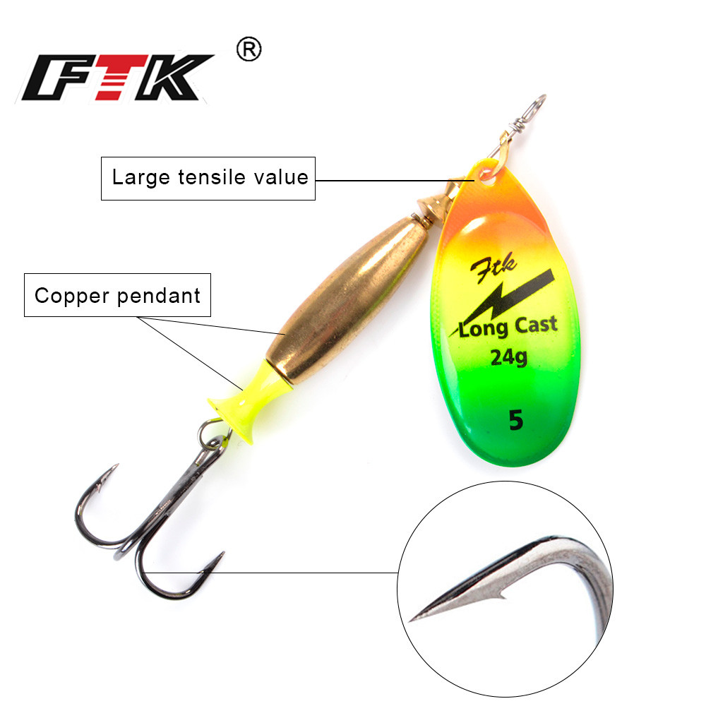 FTK 18g 24g Spinner Yem Sert K - Fishing Hook Treble incelemesi ve fiyatı