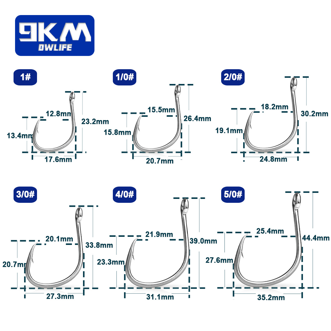 9KM balıkçılık kancaları tuzlu - Fishing Hook Circle incelemesi ve fiyatı