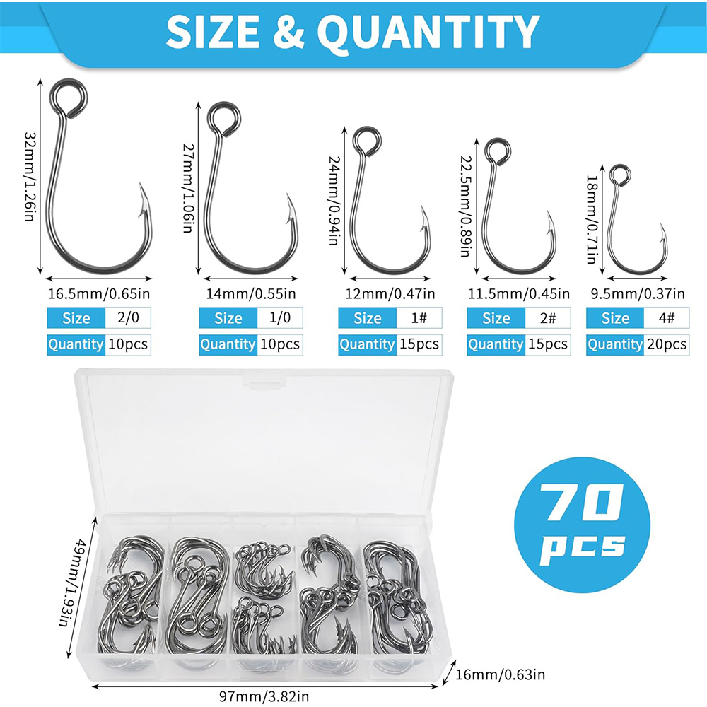 70 adet Balıkçılık Inline Tek  - Fishing Hook Offset incelemesi ve fiyatı
