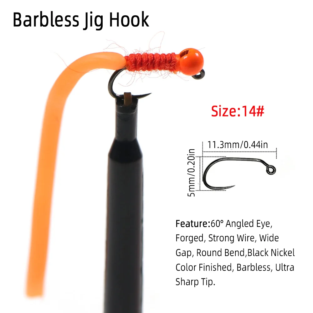 4 adet # 14 Tungsten Boncuklu  - Fishing Hook Barbless incelemesi ve fiyatı