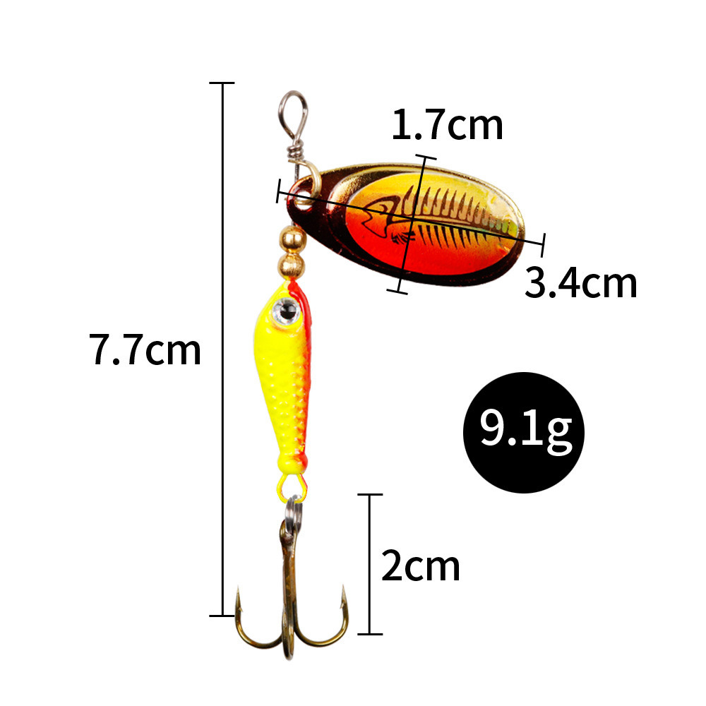 10 adet/takım Spinner Lures 9. - Fishing Hook Treble incelemesi ve fiyatı