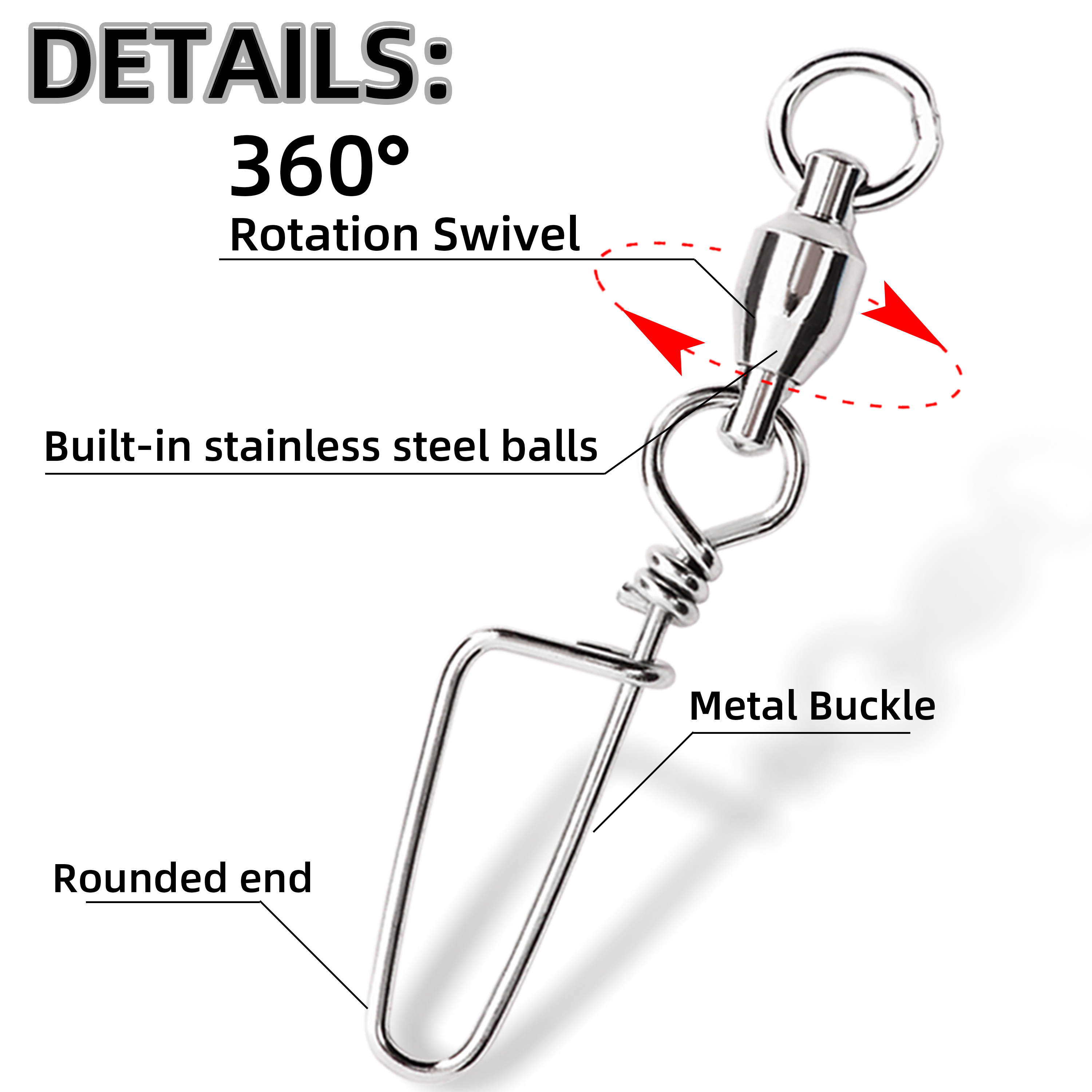 50 adet Balıkçılık Bilyalı Rul - Fishing Hook Stainless Steel incelemesi ve fiyatı