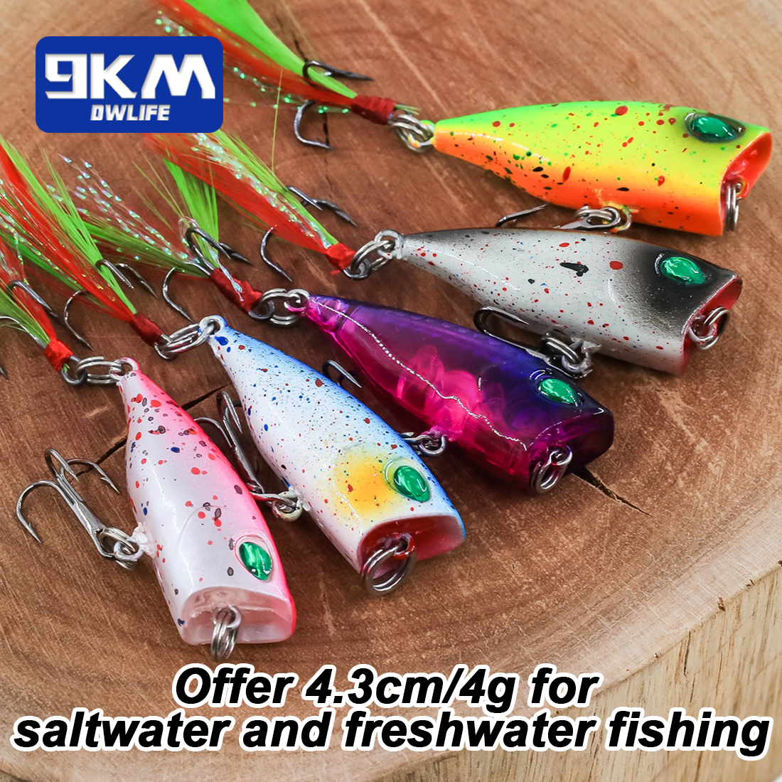 Minnow Lures Popper Seti Crank - Fishing Hook Treble incelemesi ve fiyatı