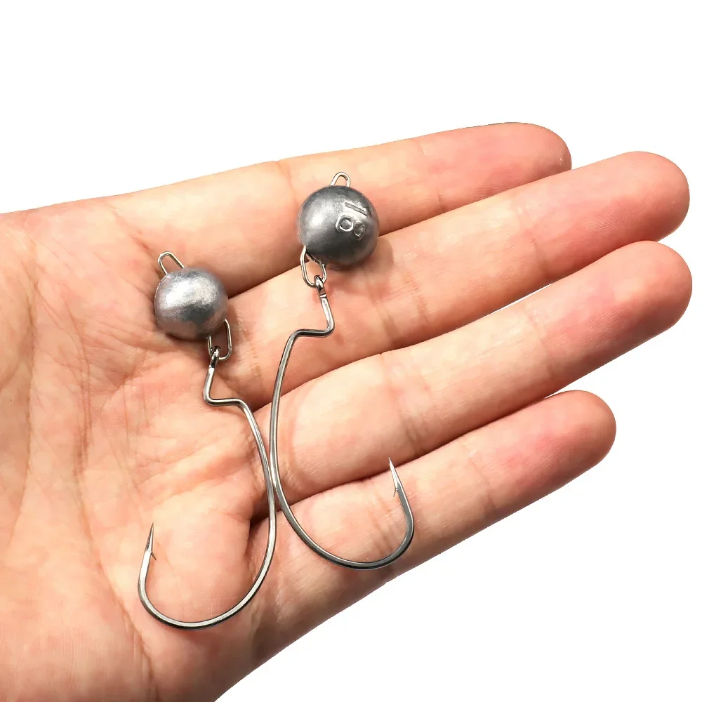 5 adet Metal Jig Kafa Solucan  - Fishing Hook Weedless incelemesi ve fiyatı